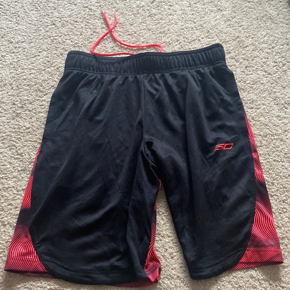 Under armour black and pink shorts